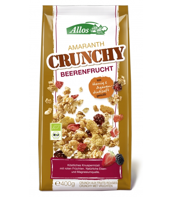 Muesli croustillant aux fruits rouges & à l'amarante BIO 400g Allos