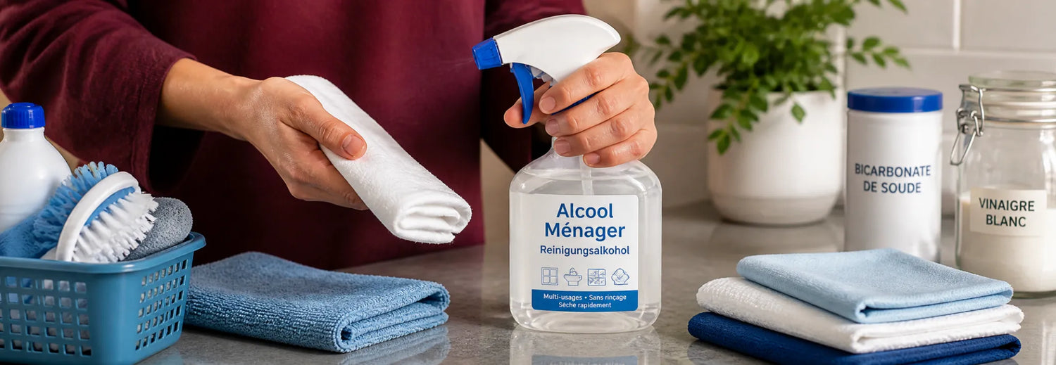 Alcool ménager ou alcool isopropylique : différences, usages et précautions