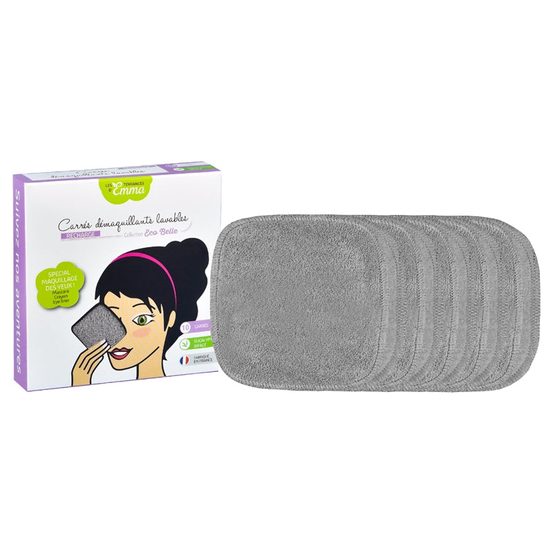 10 umweltfreundliche, waschbare, graue Make-up-Entferner-Pads – Emma's Trends