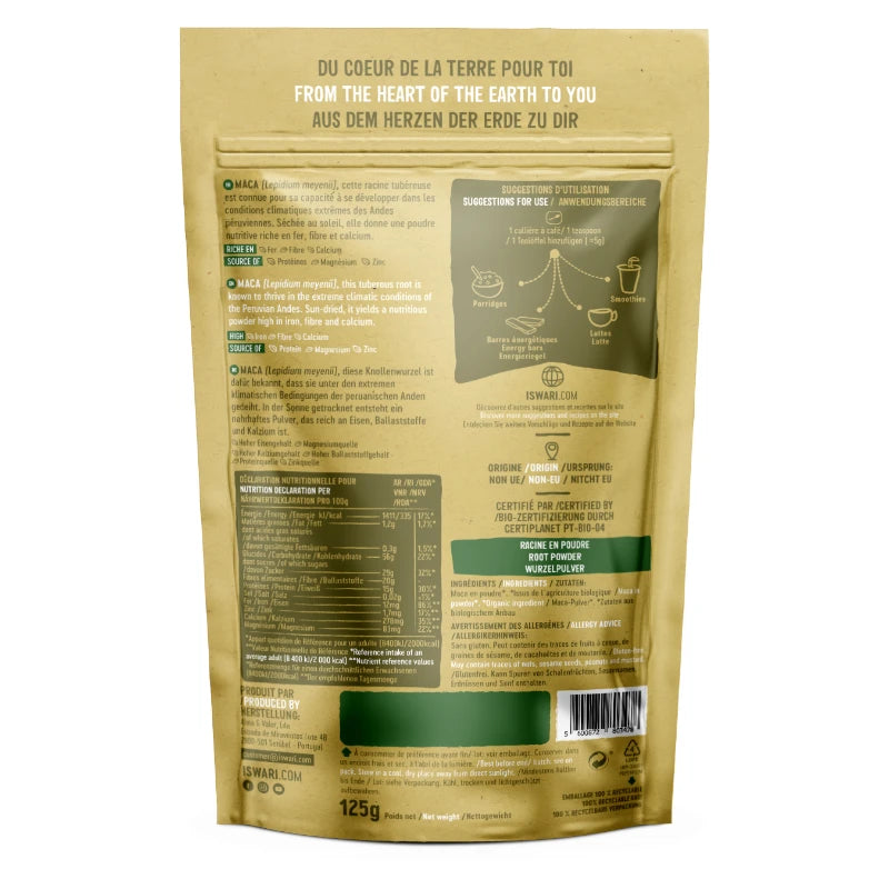 BIO-Maca-Pulver – 125 g – Iswari