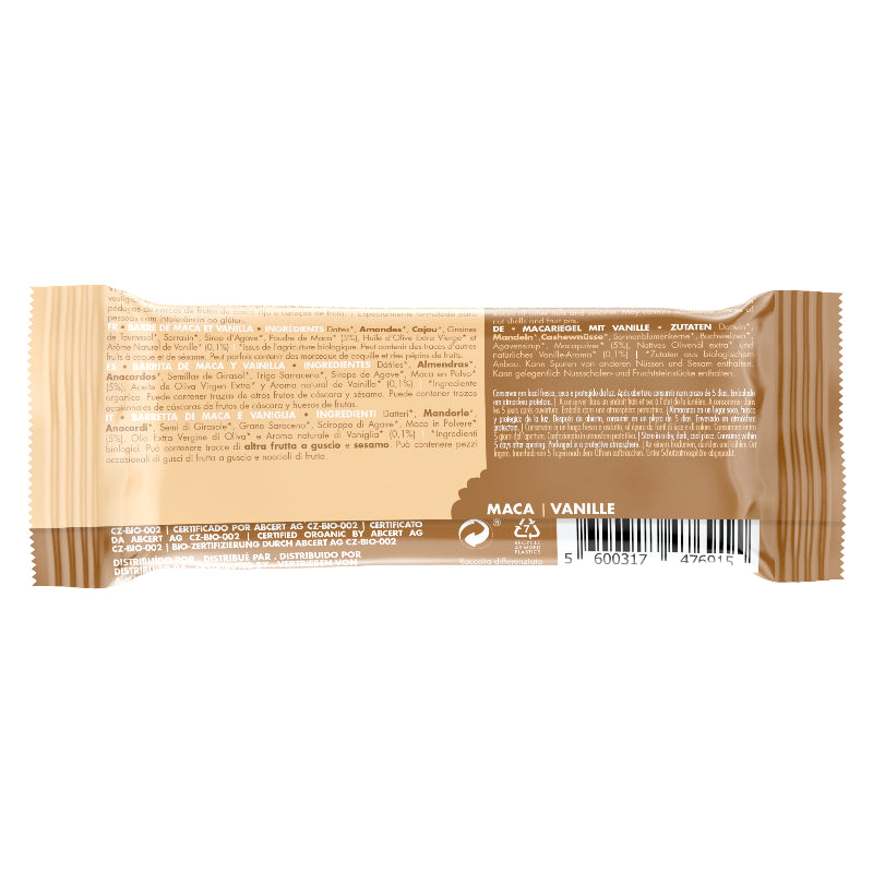 Barre énergétique maca & vanille BIO