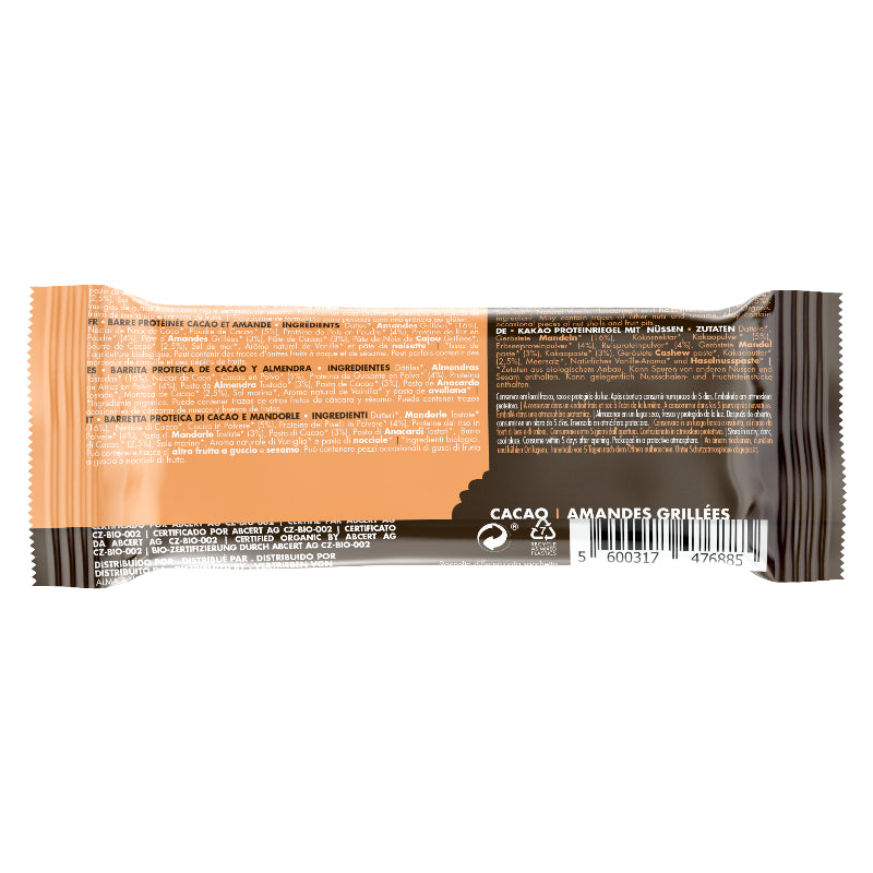 Barre protéinée cacao & amandes BIO