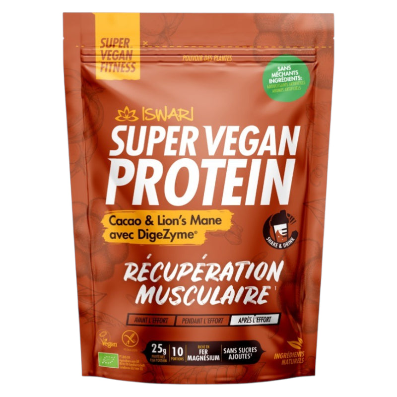 Veganes Proteinpulver Kakao Igelstachelbart BIO 400g - Iswari