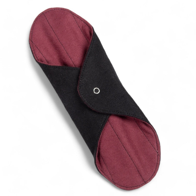 2 Bio-Waschbinden, rot & schwarz, mittlere Periode - Anaé