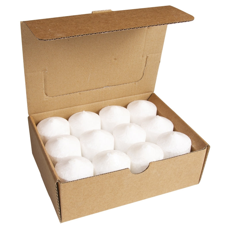 24 weiße Stearin-Nachtlichtkerzen, 2,5 x 3,5 cm – Blau