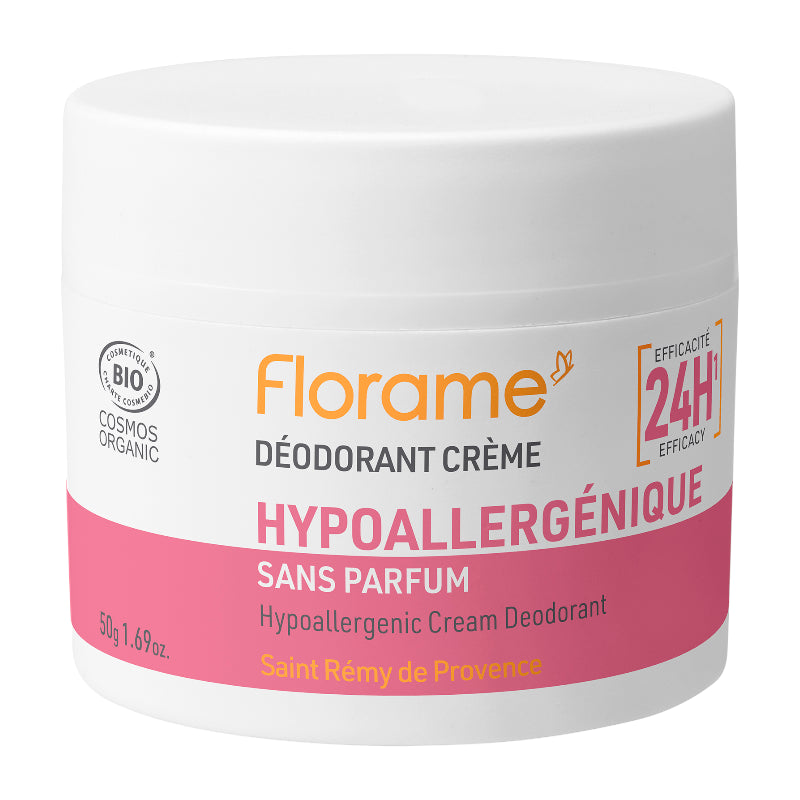 Déodorant crème hypoallergénique BIO aloe vera 50g Florame