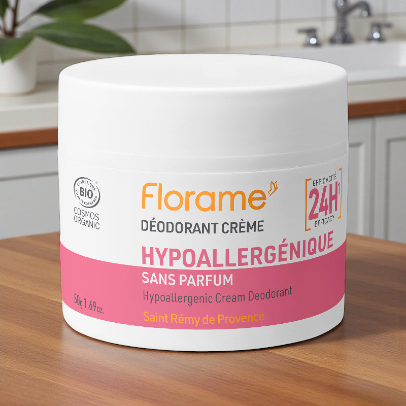 Déodorant crème hypoallergénique BIO aloe vera 50g Florame