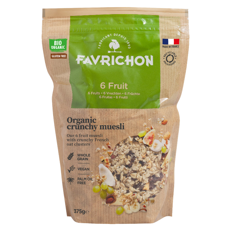 Bio-Knuspermüsli mit 6 Früchten – 375 g – Favrichon