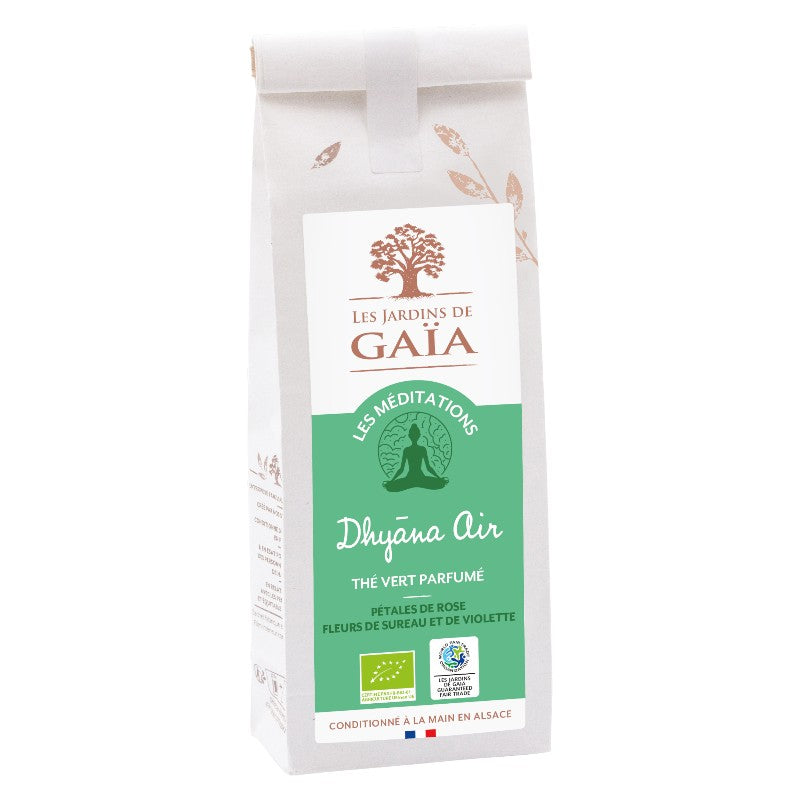 Dhyana Air aromatisierter Bio-Grüntee – 80 g – Les Jardins de Gaïa
