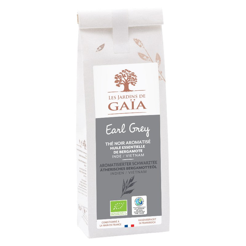 Earl Grey Bio-Schwarztee mit Bergamotte-Aroma - 100 g - Les Jardins de Gaïa
