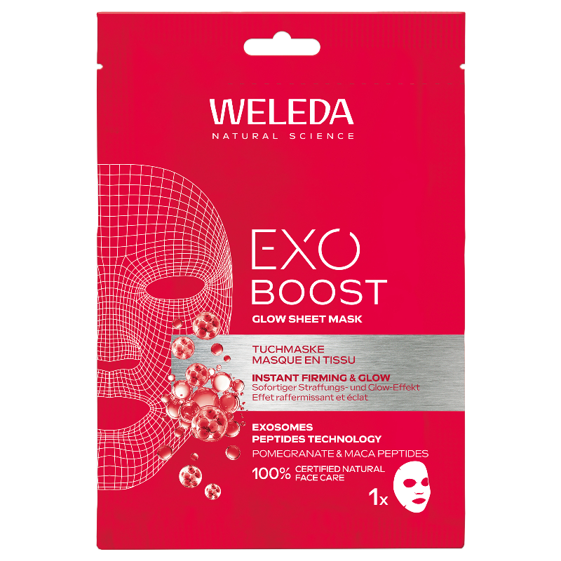 Gesichtsmaske aus Stoff Granatapfel & Peptiden BIO