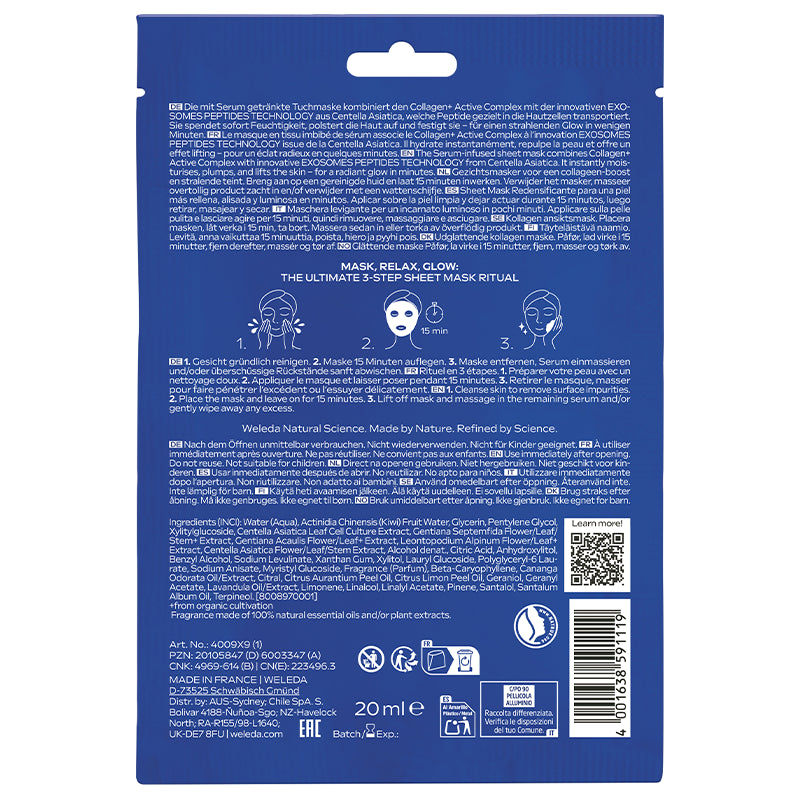 Masque en tissu gentiane bleue & edelweiss BIO