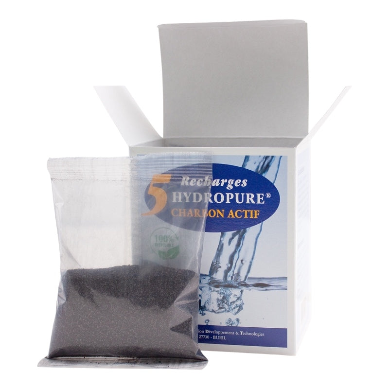 5 Nachfüllpackungen für Aktivkohlefilter - Hydropure