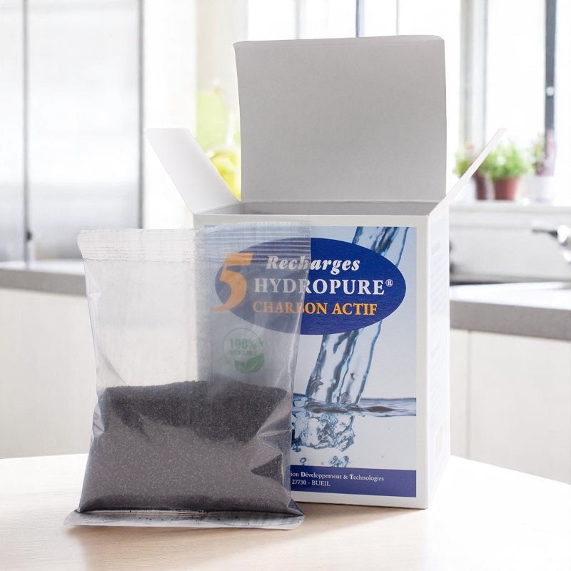 5 Nachfüllpackungen für Aktivkohlefilter - Hydropure