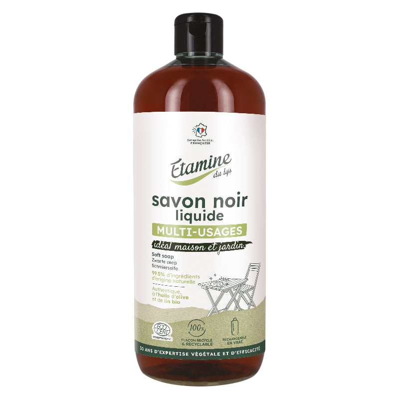 Savon noir écologique olive & lin - 1l