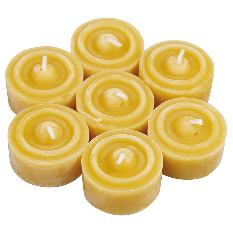 7 Bienenwachs-Nachtlichter, 2 x 3,5 cm – Blau