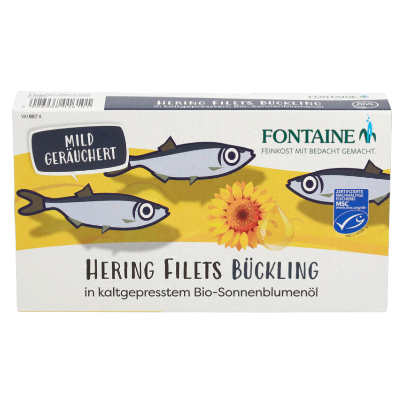 Filets de harengs fumés à l'huile de tournesol 190g