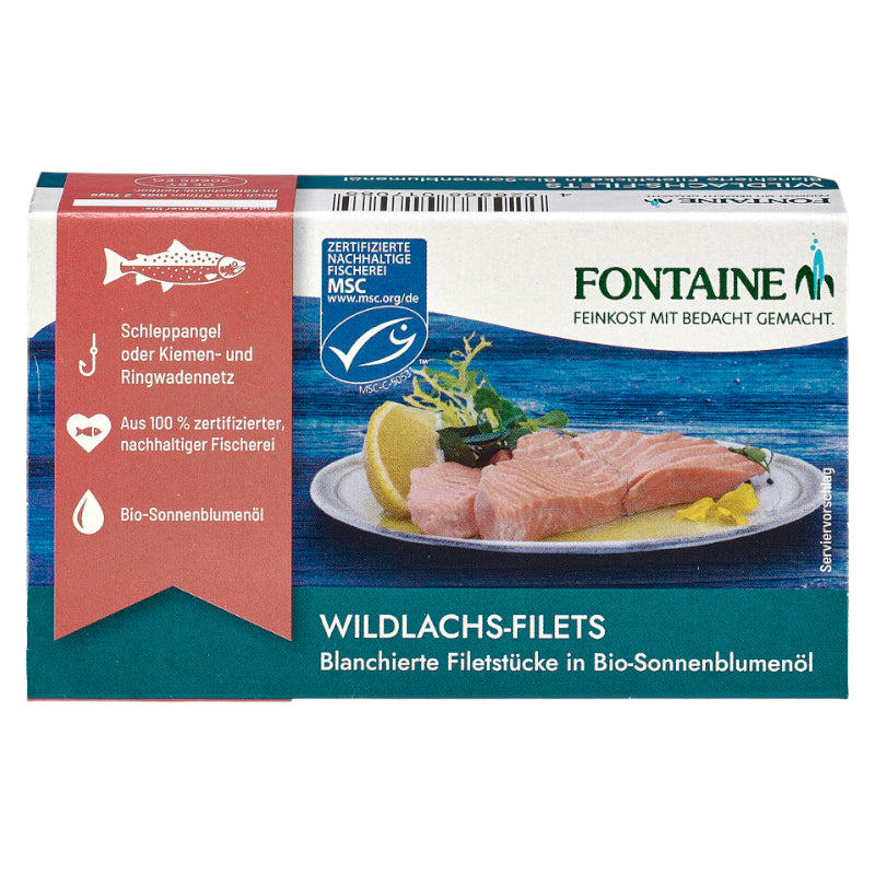 Filets de saumon sauvage à l'huile de tournesol 120g
