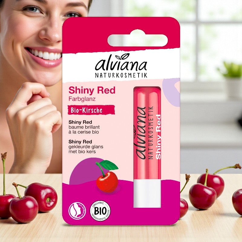 Baume à lèvres shiny red cerise BIO