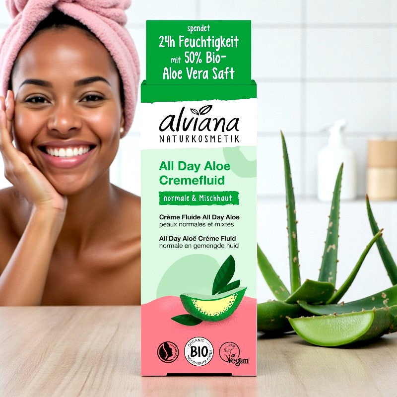Flüssige Gesichtscreme All Day Aloe Vera BIO