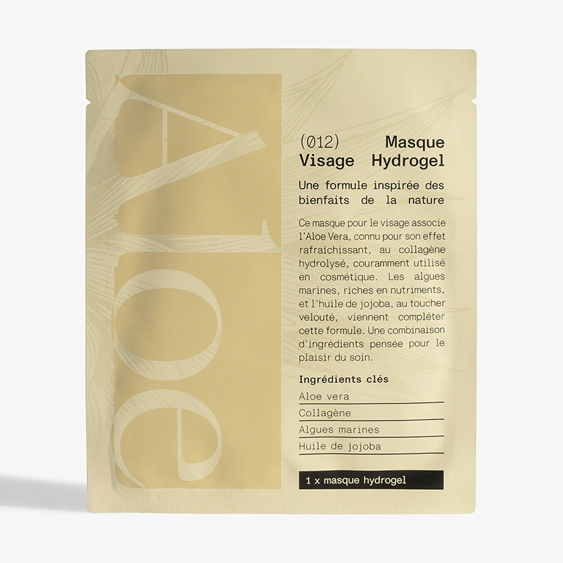Masque visage hydrogel hydratant