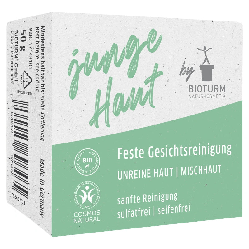 Bioturm - Nettoyant visage solide peau jeune miel & karité 100g