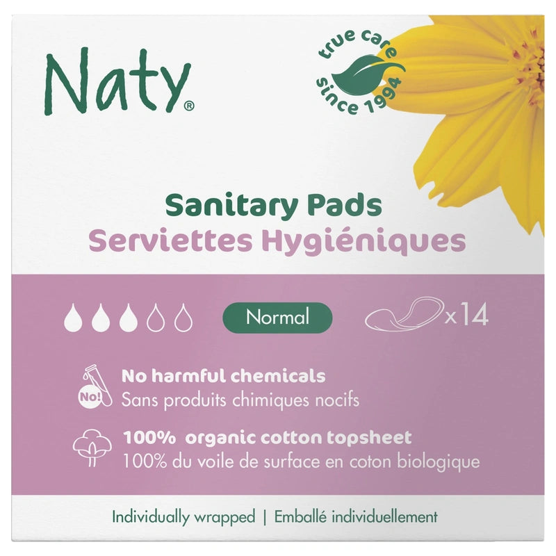 Bio-Damenbinden Naty Normal - leichte bis mittlere Blutung (14 Stück)