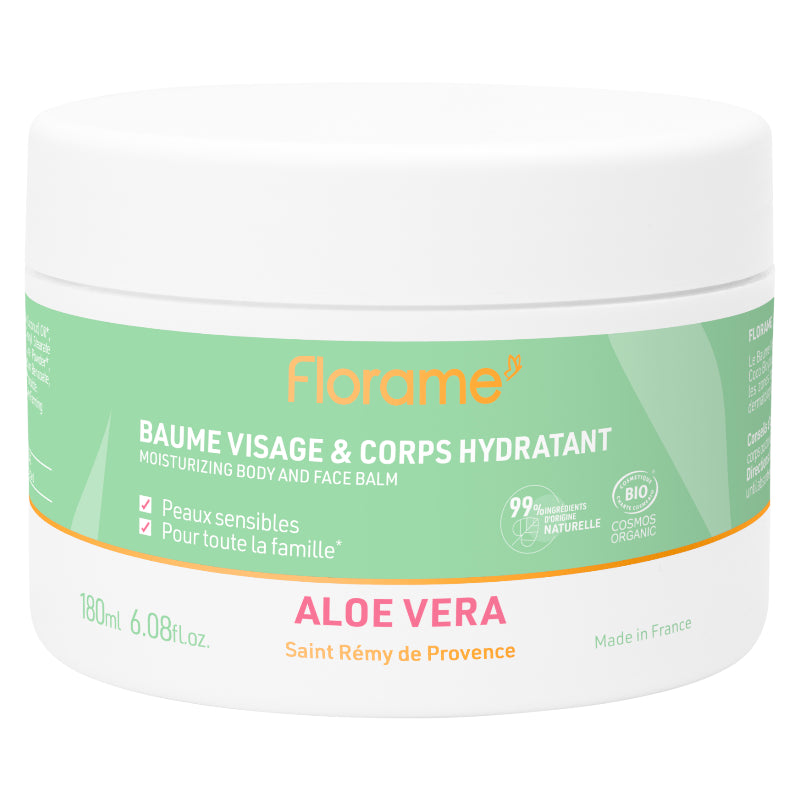 Bio-Aloe-Vera-Feuchtigkeitsbalsam für Gesicht und Körper – 180 ml – Florame
