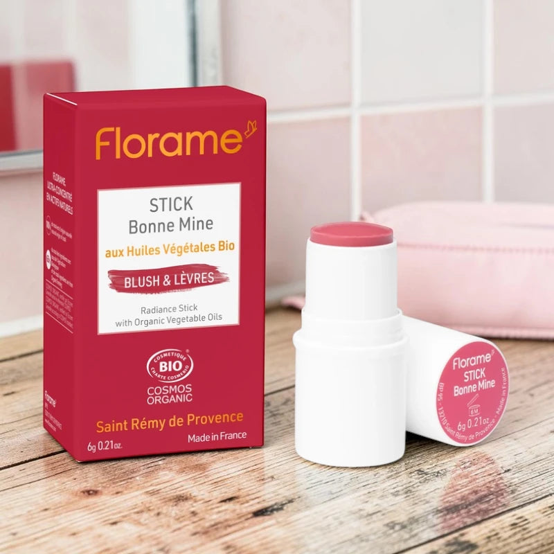 Stick bonne mine blush & lèvres BIO