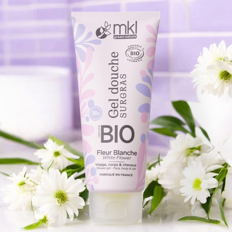 Gel douche BIO fleur blanche