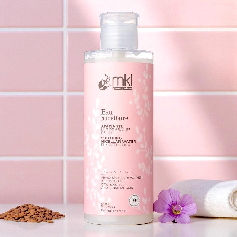 Wohltuendes Mizellenwasser mit Bio-Leinsamen – 500 ml – MKL Green Nature