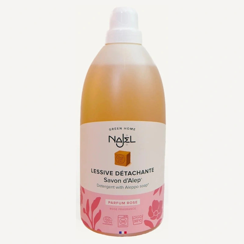 Flüssigwaschmittel mit Alepposeife - Rosenduft - 2l