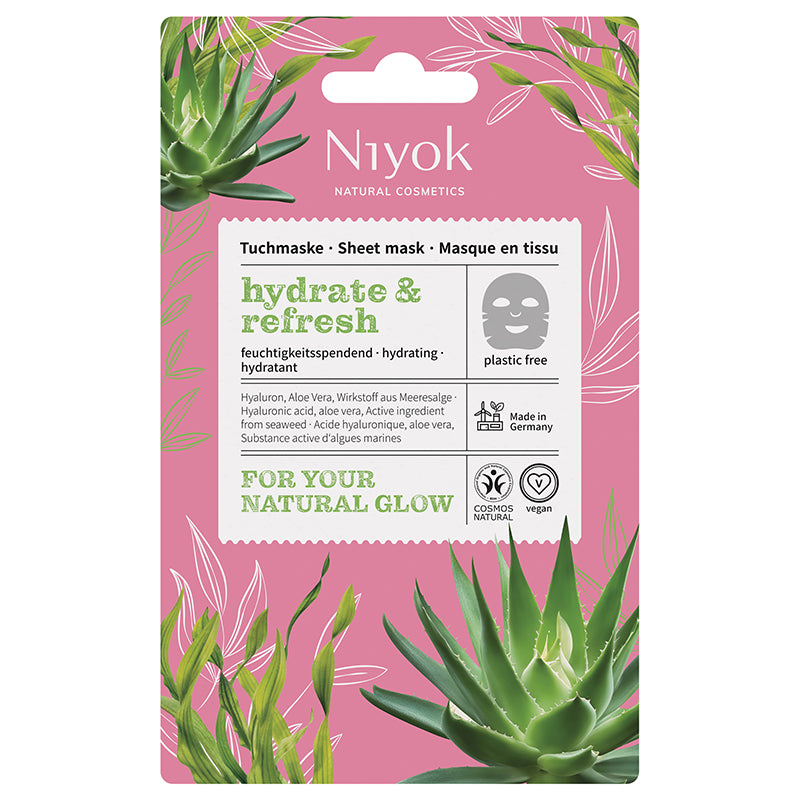 Masque en tissu hydratant acide hyaluronique & aloe vera