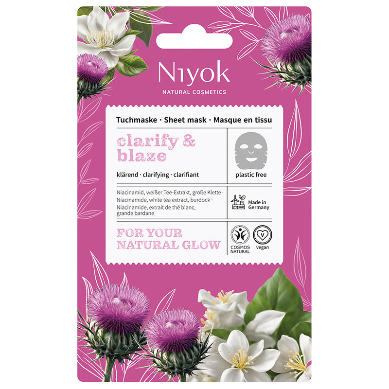 Masque en tissu clarifiant niacinamide & thé blanc