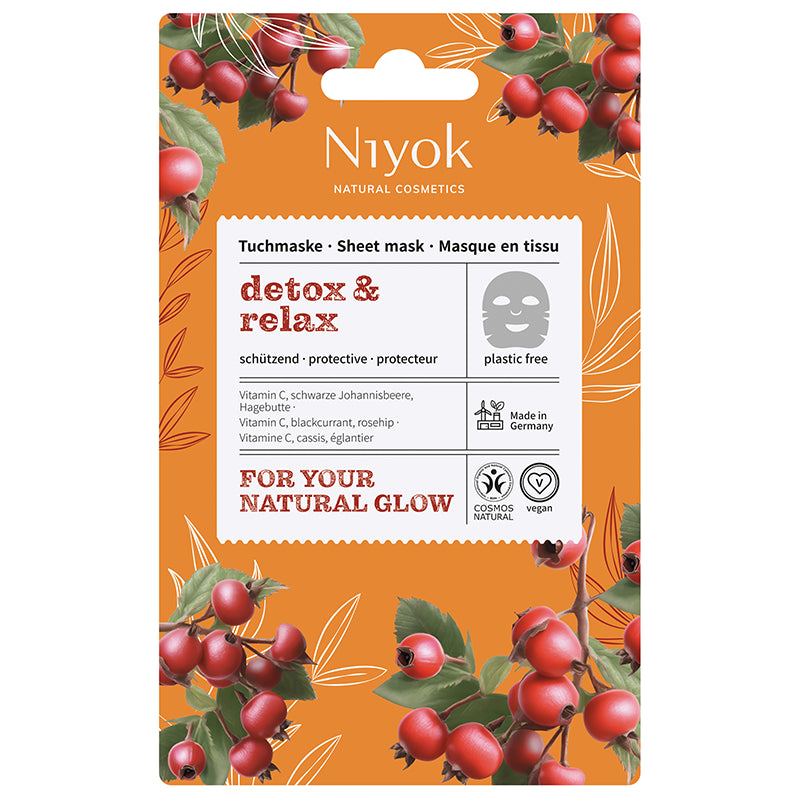 Masque en tissu protecteur vitamine C & cassis