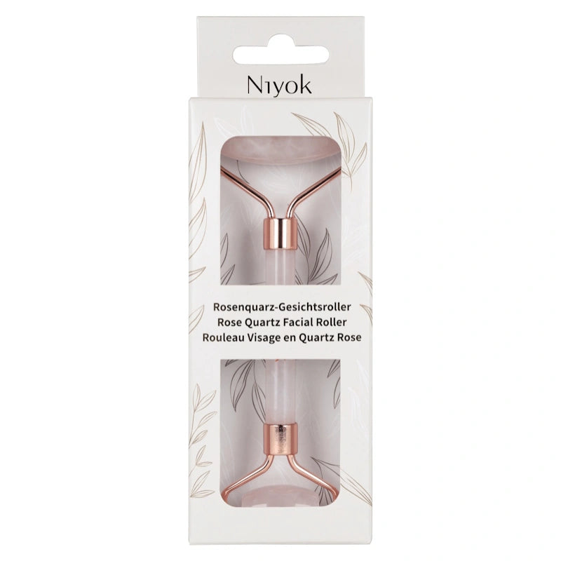 Rouleau de massage visage gua sha quartz rose