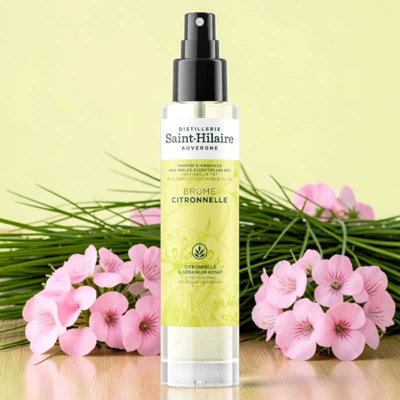 Brume parfumée citronnelle & géranium rosat