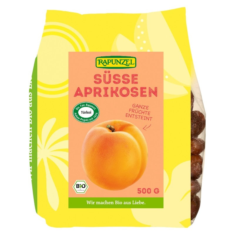 Abricots secs entiers & dénoyautés BIO - 500g - Rapunzel