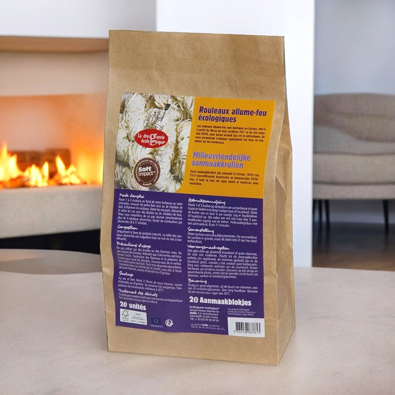 Allume-feu écologiques - 20 pièces - La droguerie écologique