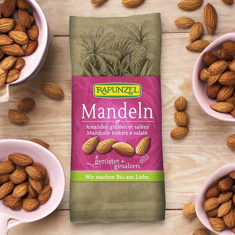 Amandes grillées & salées BIO - 60g - Rapunzel