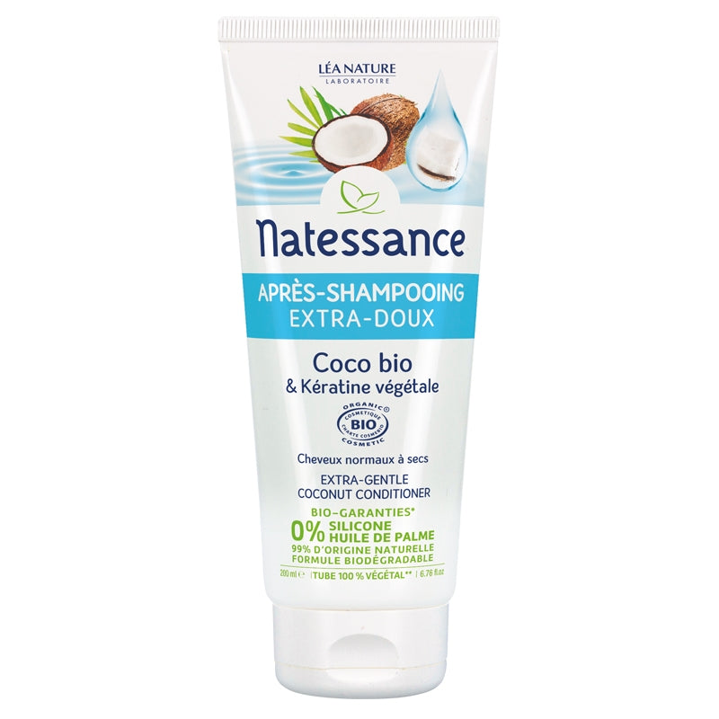 Besonders sanfter Bio-Conditioner mit Kokosnuss und Pflanzenkeratin – 200 ml – Natessence