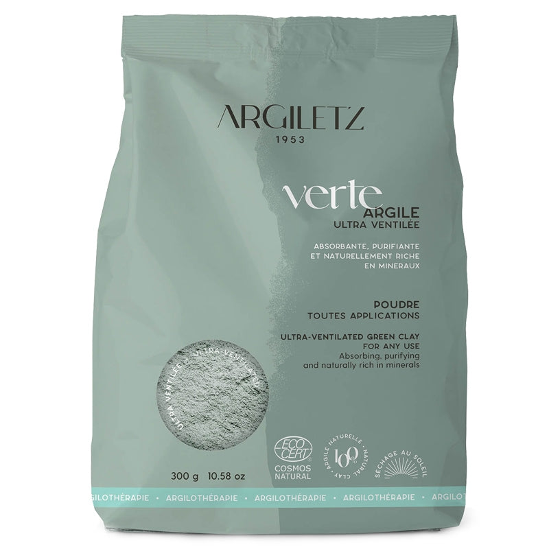Argile verte (en poudre) ultra‑ventilée - 300g - Argiletz