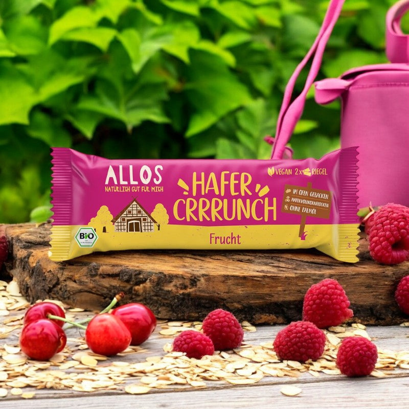 Knuspriger Bio-Frucht-Haferriegel – 50 g – Allos