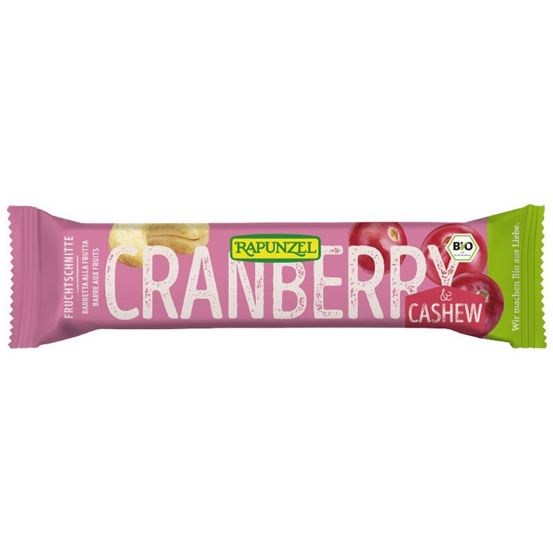 Barre énergétique cranberry & cajou BIO - 40g - Rapunzel