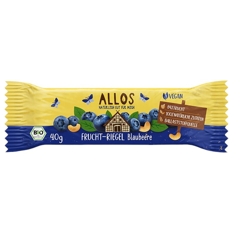 Bio-Heidelbeer-Fruchtriegel – 40 g – Allos