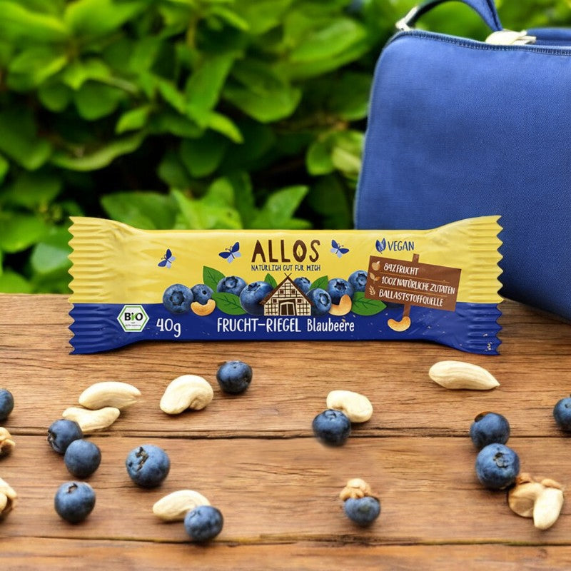 Bio-Heidelbeer-Fruchtriegel – 40 g – Allos