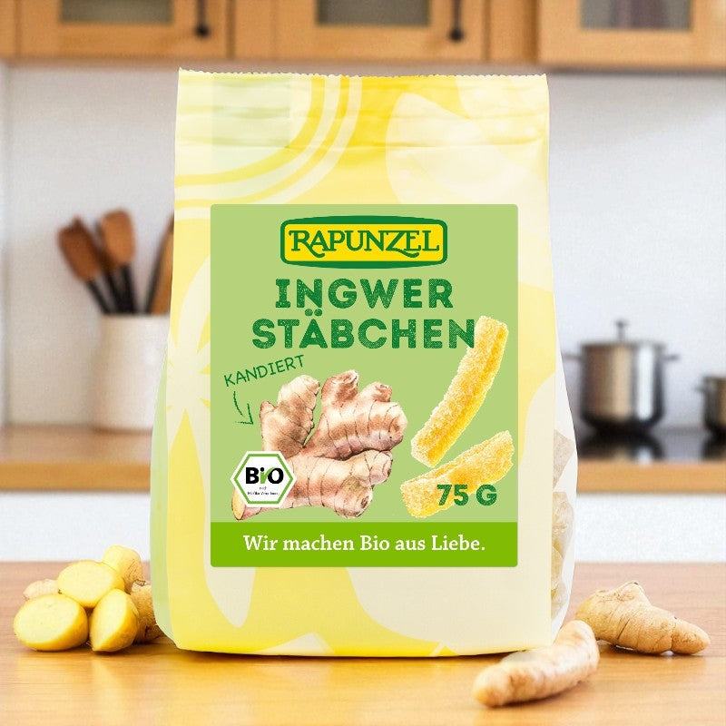 Bio-Kandierte Ingwerstangen - 75 g - Rapunzel