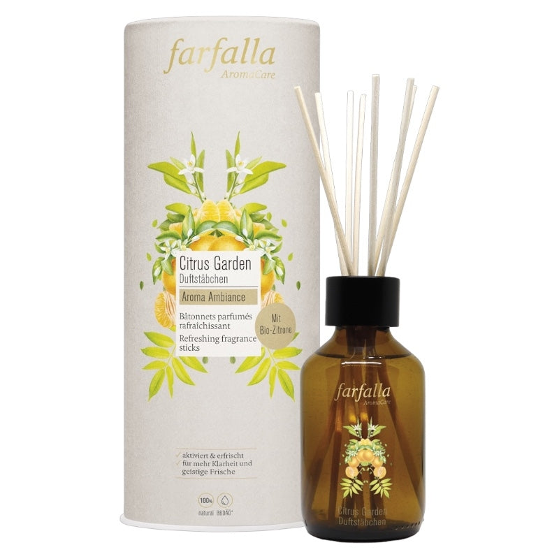 Erfrischende Duftstäbchen mit Zitrusgarten-Duft – 150 ml – Farfalle