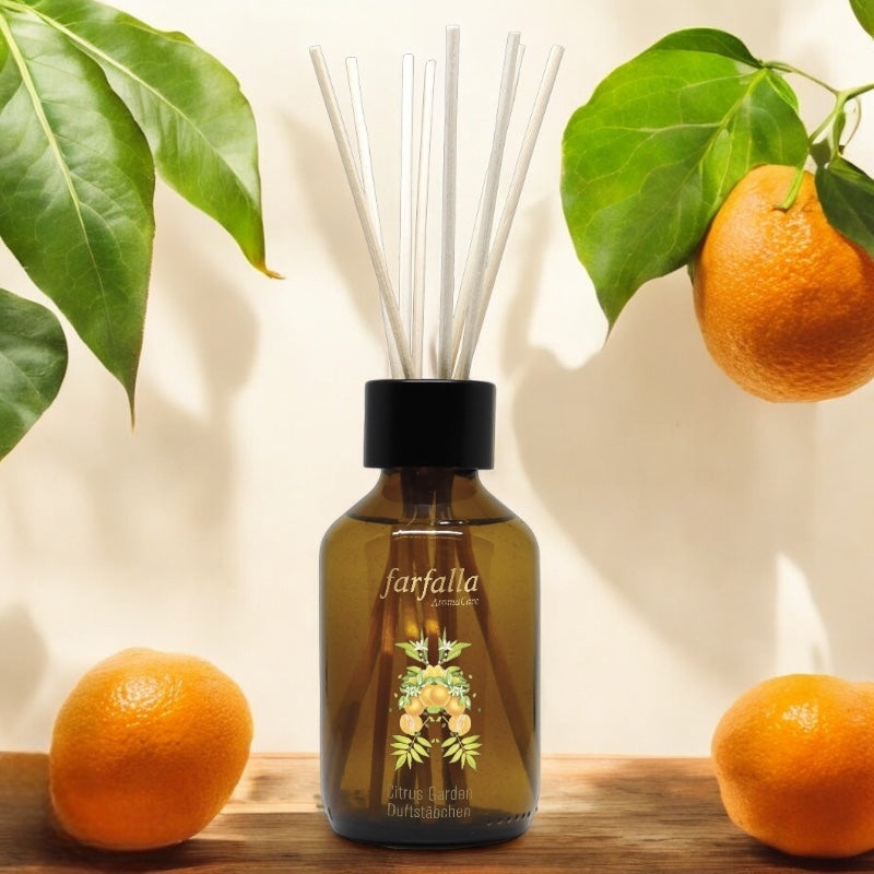 Erfrischende Duftstäbchen mit Zitrusgarten-Duft – 150 ml – Farfalle