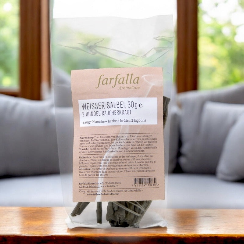 Bâtons de Sauge blanche à brûler - 2x15g - Farfalla